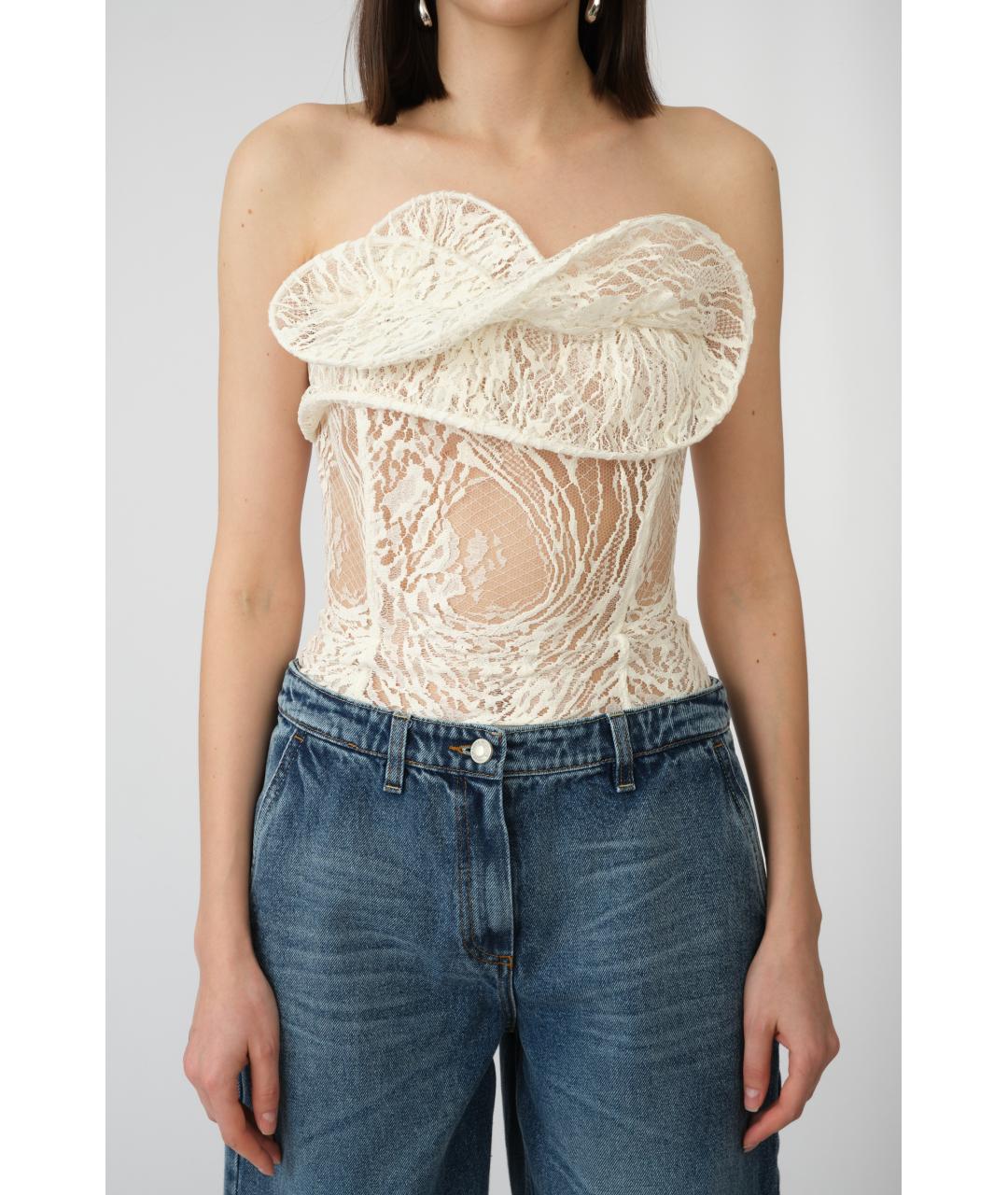 MAGDA BUTRYM Белая хлопковая майка, фото 7