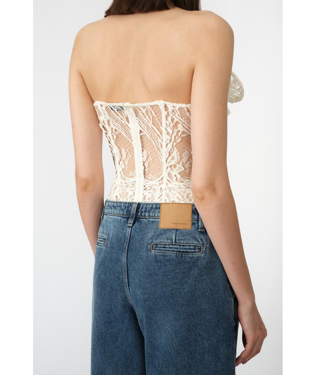 MAGDA BUTRYM Белая хлопковая майка, фото 5