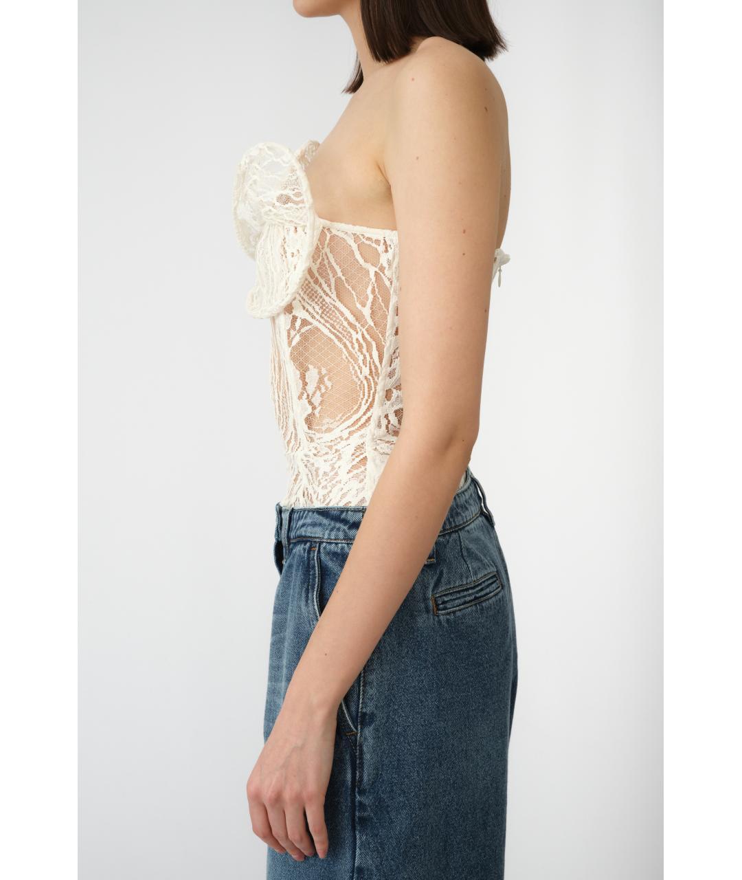 MAGDA BUTRYM Белая хлопковая майка, фото 2