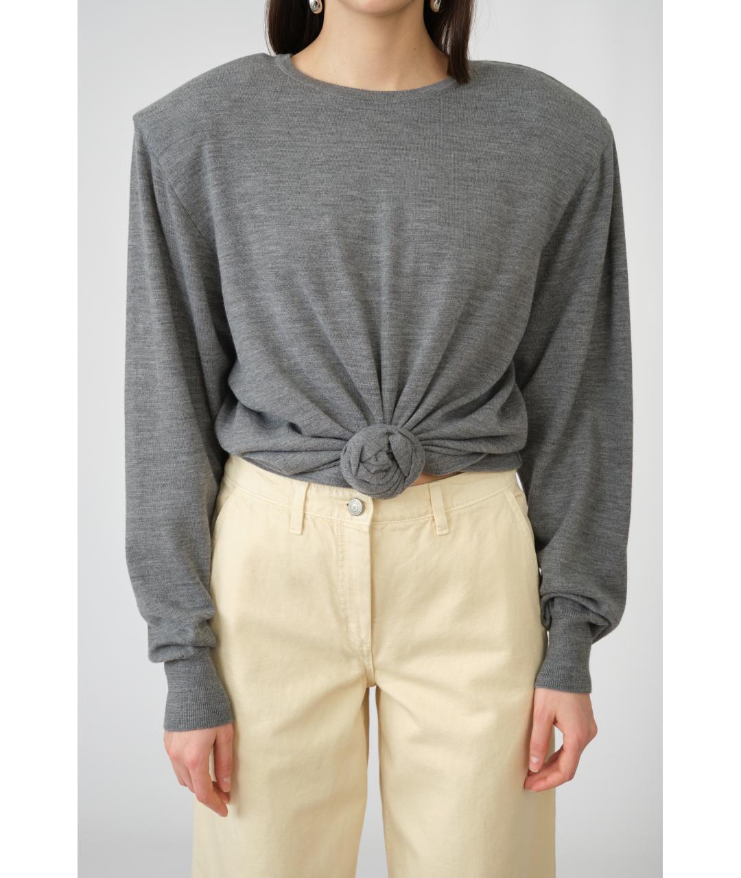 MAGDA BUTRYM Серый шерстяной джемпер / свитер, фото 3