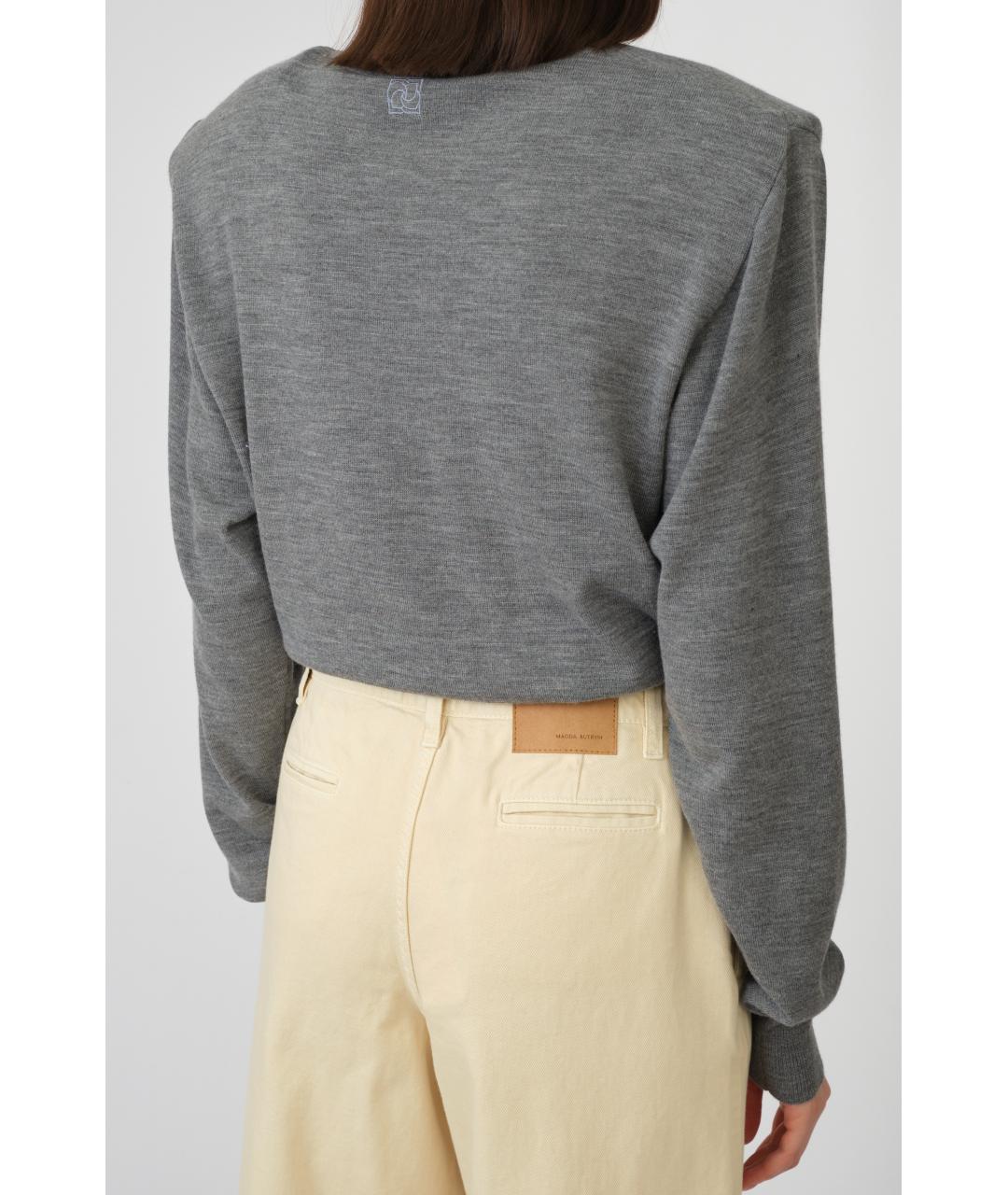 MAGDA BUTRYM Серый шерстяной джемпер / свитер, фото 5