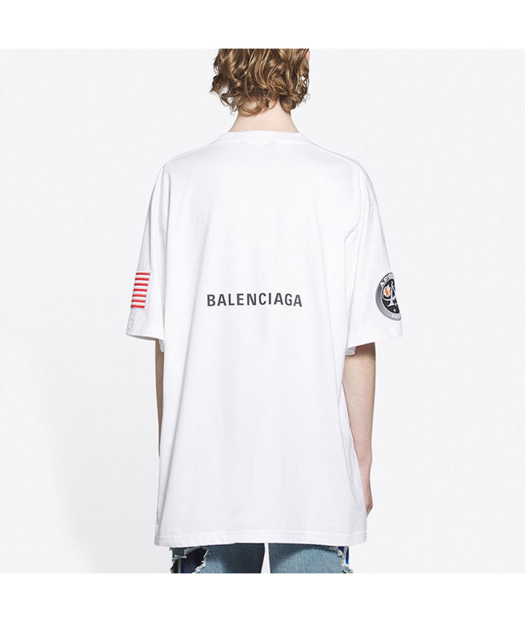 BALENCIAGA Белая футболка, фото 4
