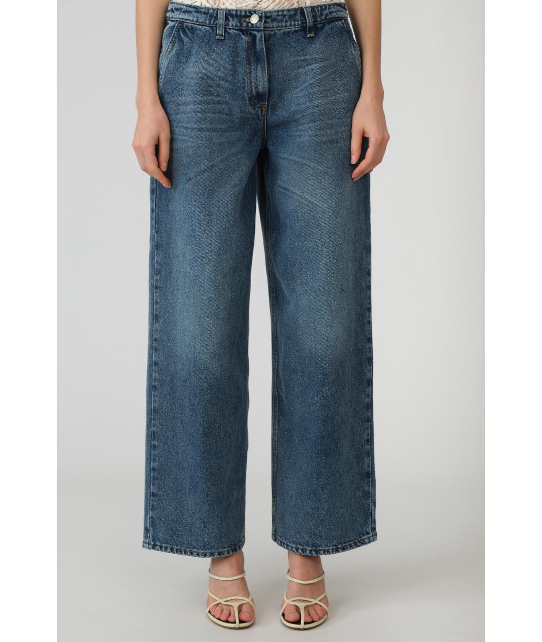 MAGDA BUTRYM Темно-синие хлопковые прямые джинсы, фото 8