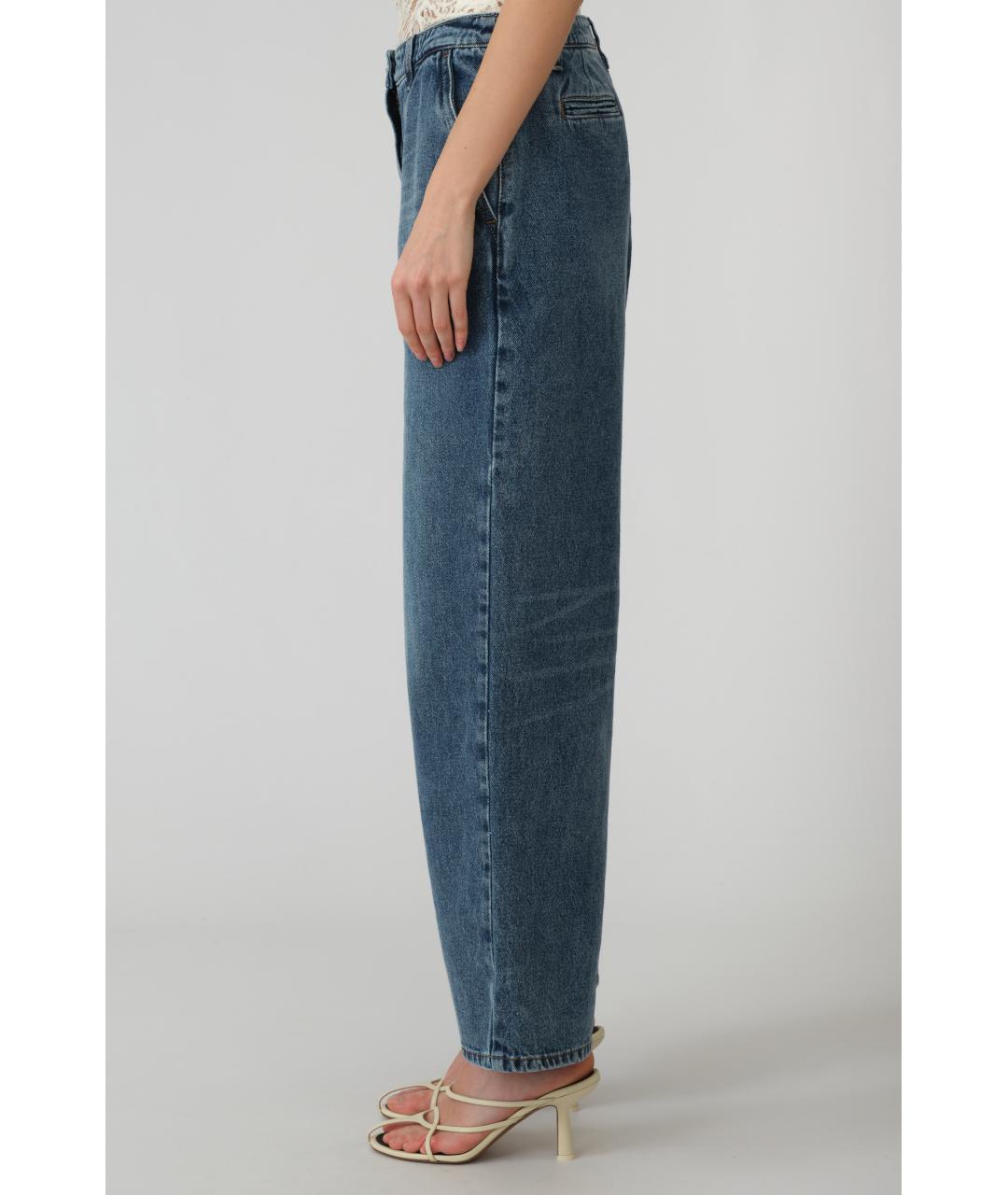 MAGDA BUTRYM Темно-синие хлопковые прямые джинсы, фото 2