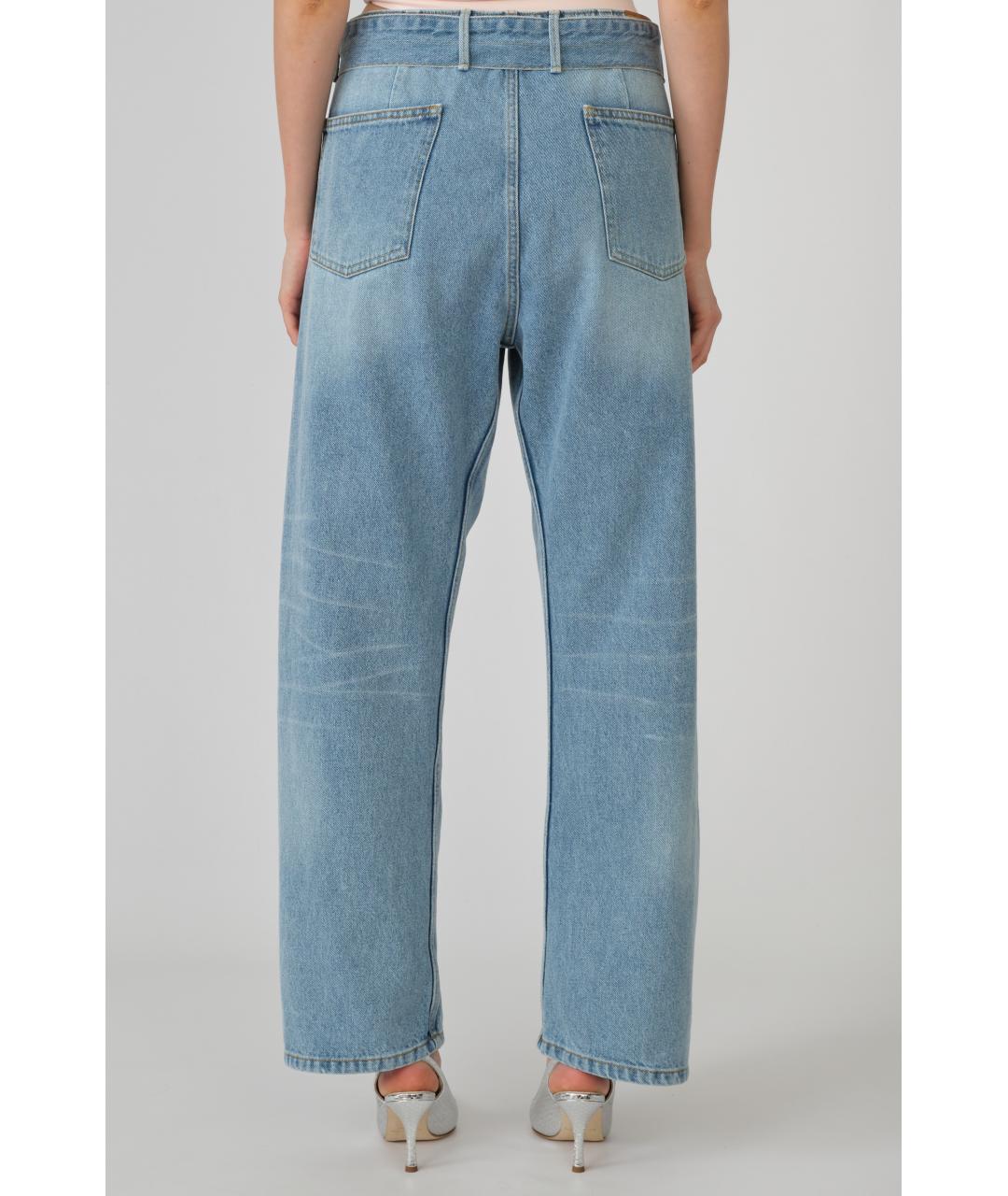 MAGDA BUTRYM Голубые хлопковые прямые джинсы, фото 5