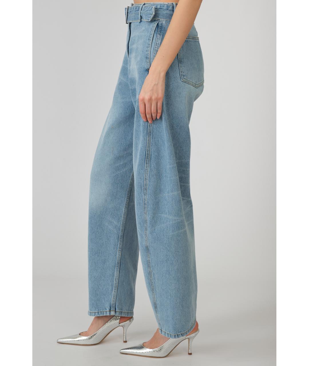 MAGDA BUTRYM Голубые хлопковые прямые джинсы, фото 3
