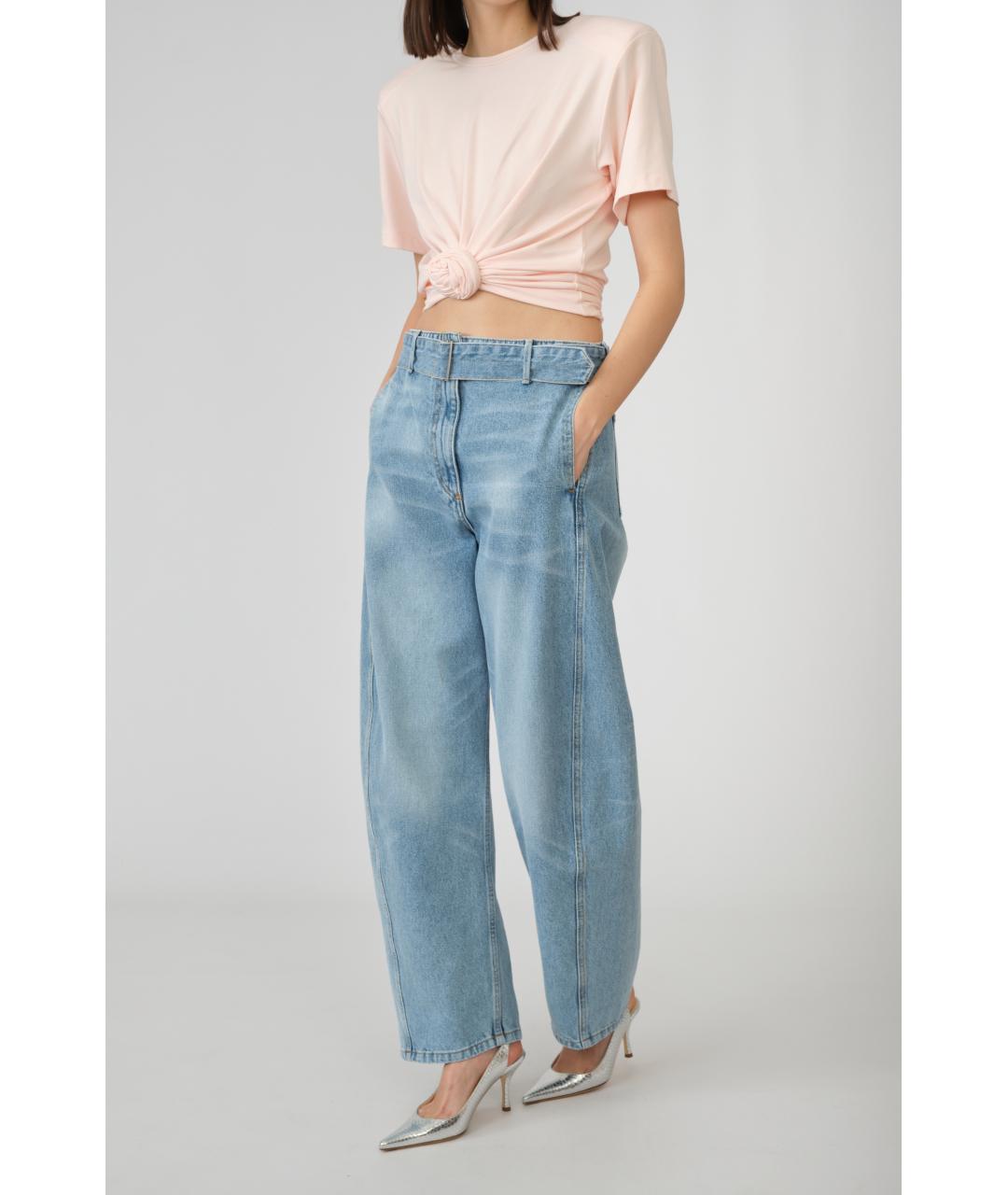 MAGDA BUTRYM Голубые хлопковые прямые джинсы, фото 7