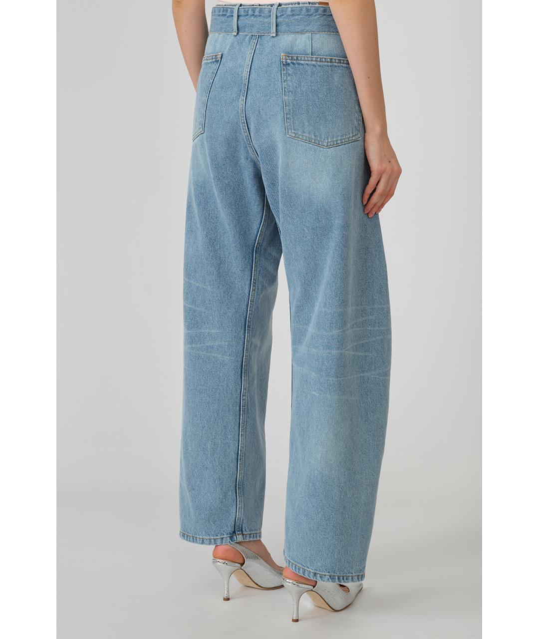 MAGDA BUTRYM Голубые хлопковые прямые джинсы, фото 4