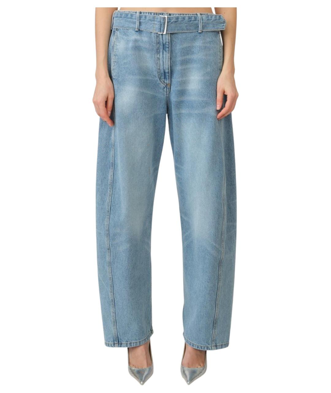 MAGDA BUTRYM Голубые хлопковые прямые джинсы, фото 1