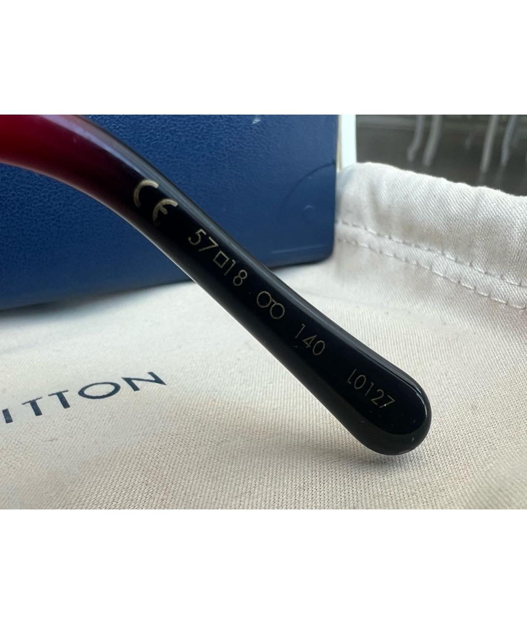 LOUIS VUITTON Красные пластиковые солнцезащитные очки, фото 7