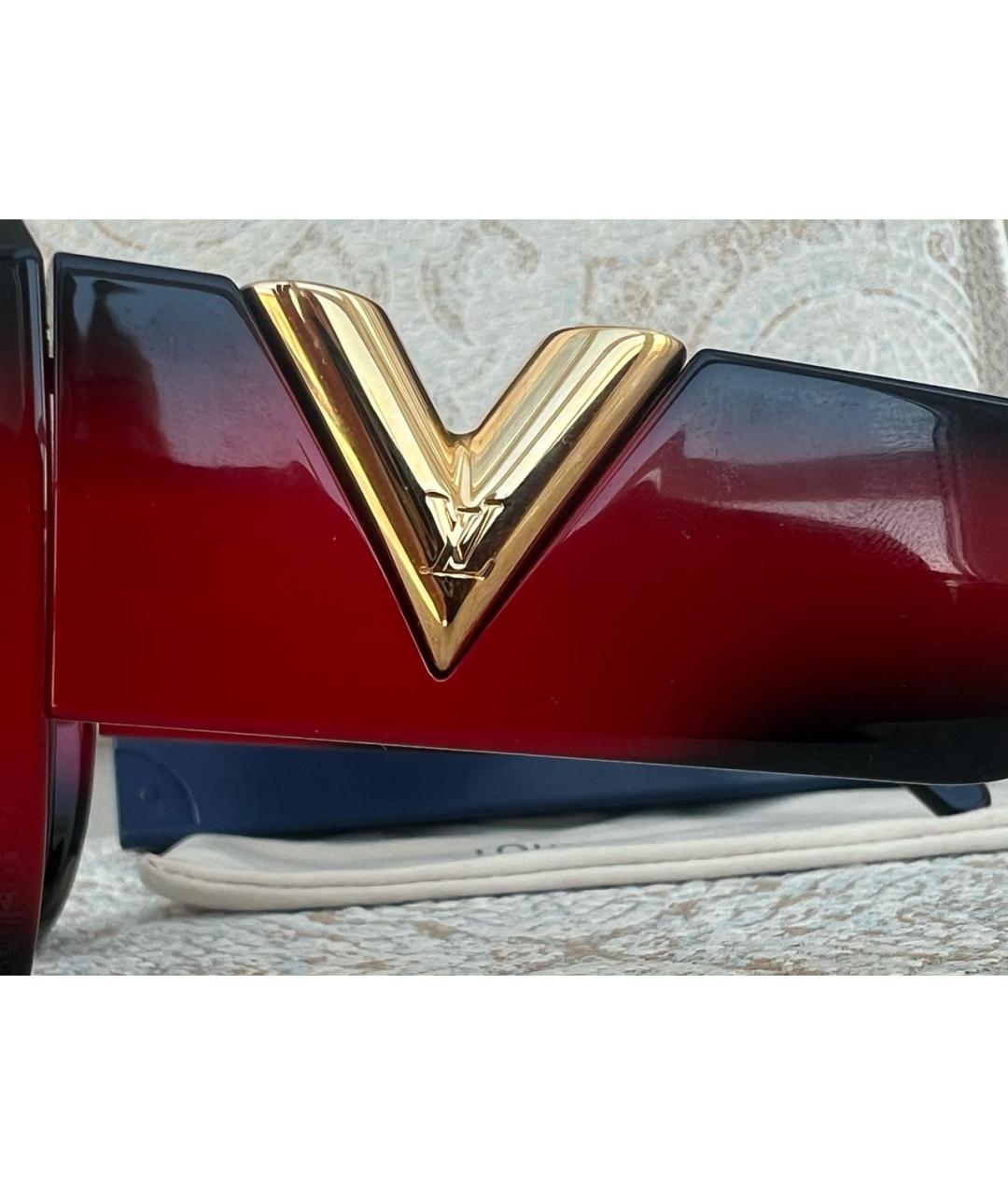 LOUIS VUITTON Красные пластиковые солнцезащитные очки, фото 4