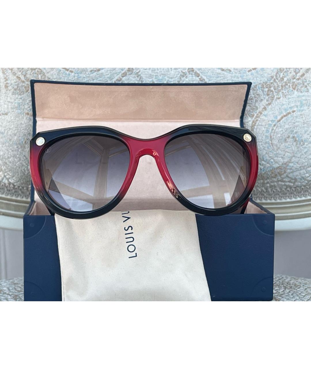 LOUIS VUITTON Красные пластиковые солнцезащитные очки, фото 8