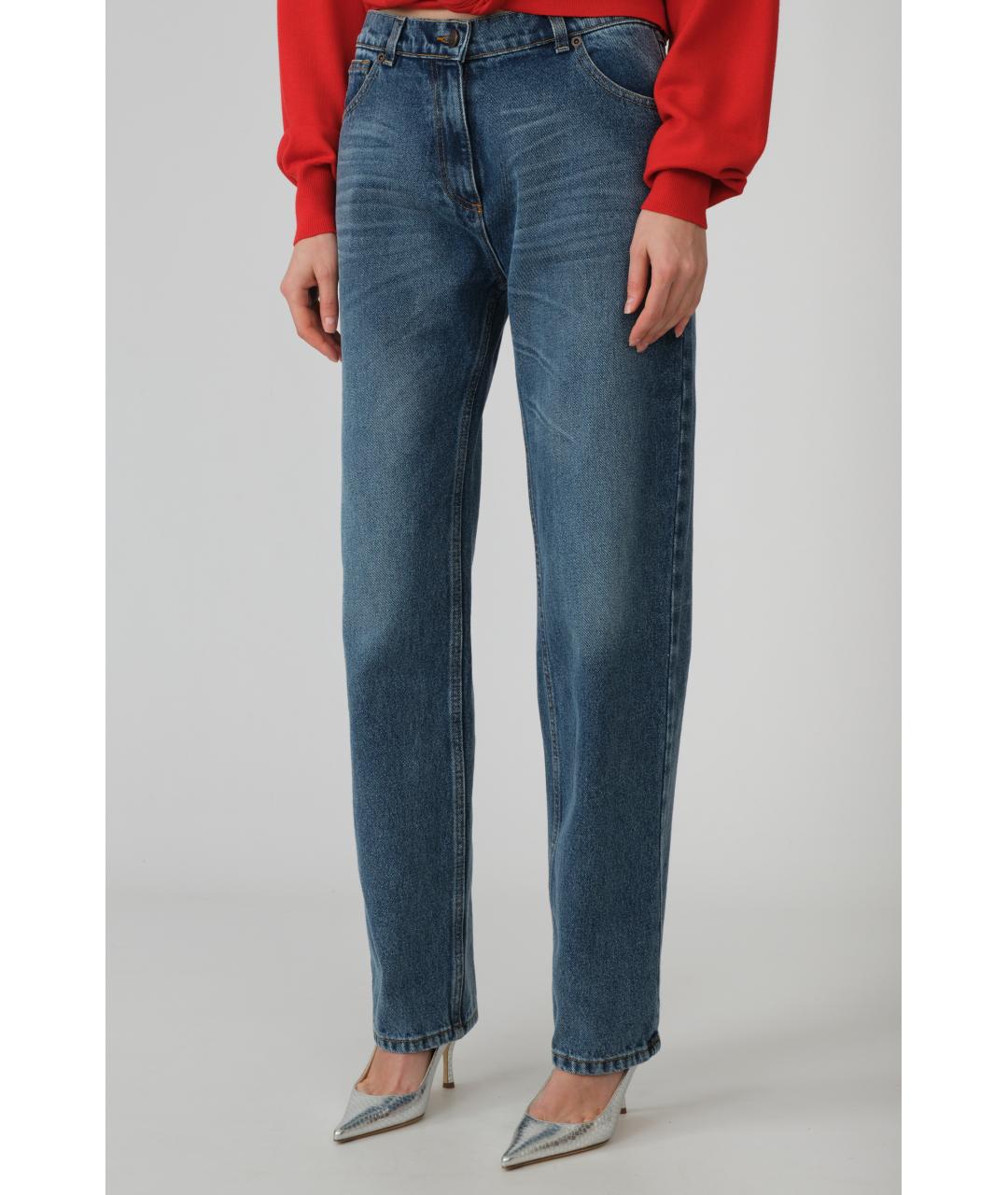 MAGDA BUTRYM Темно-синие хлопковые прямые джинсы, фото 2