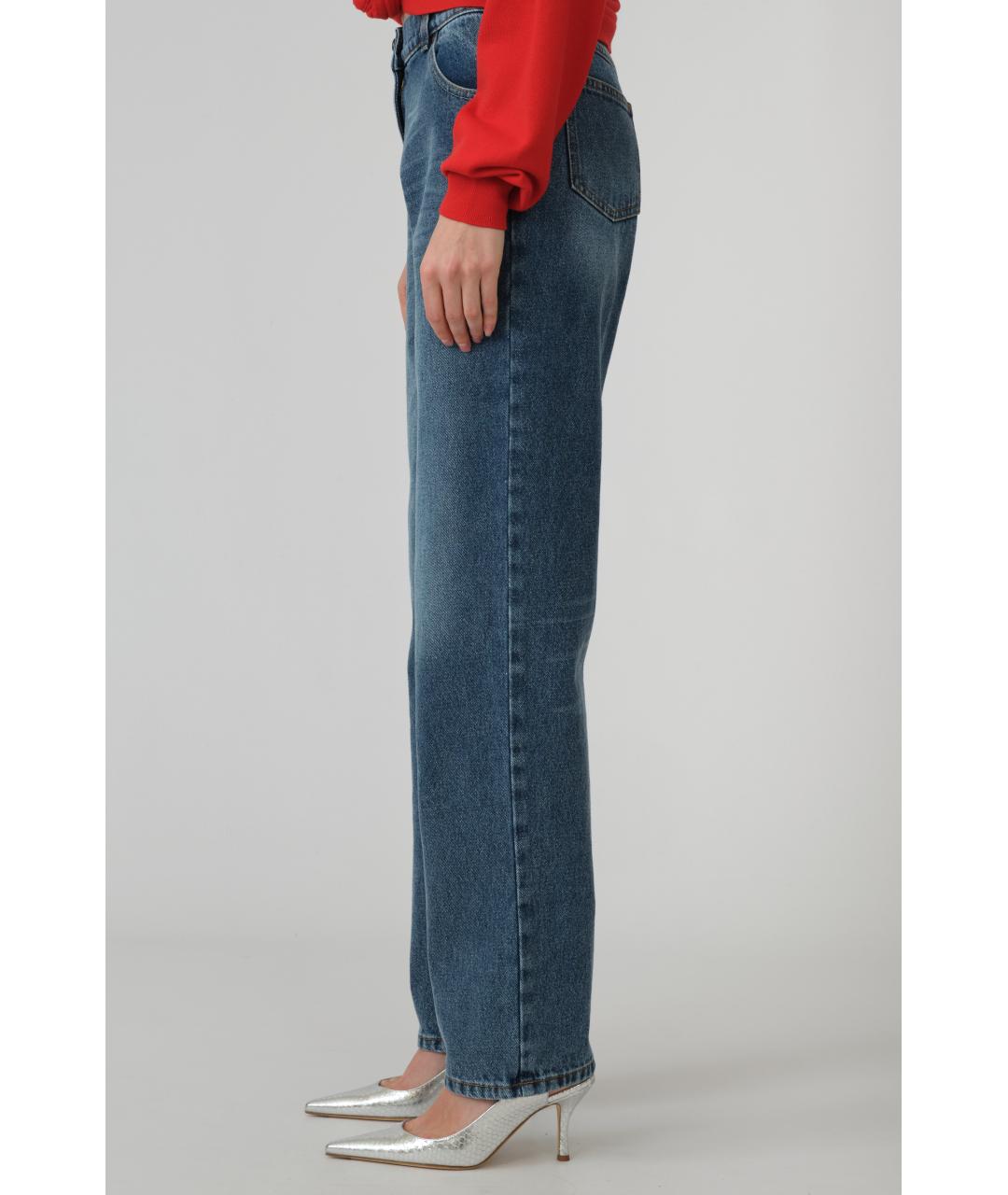 MAGDA BUTRYM Темно-синие хлопковые прямые джинсы, фото 3