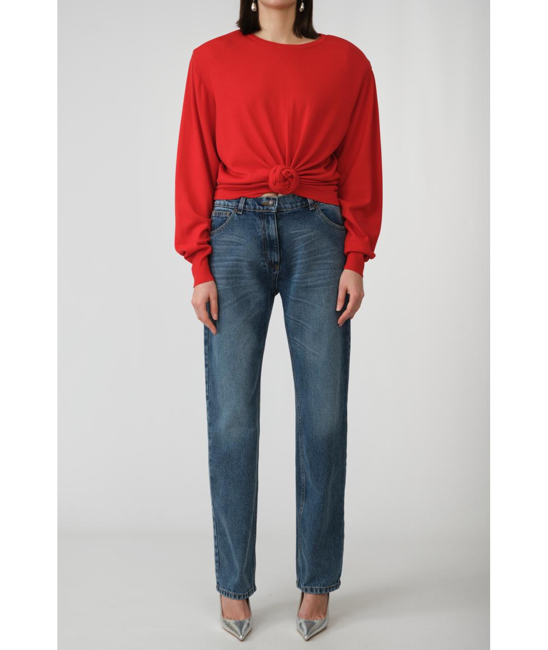 MAGDA BUTRYM Темно-синие хлопковые прямые джинсы, фото 8