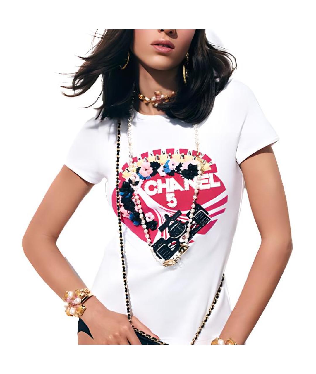 CHANEL Белая футболка, фото 2