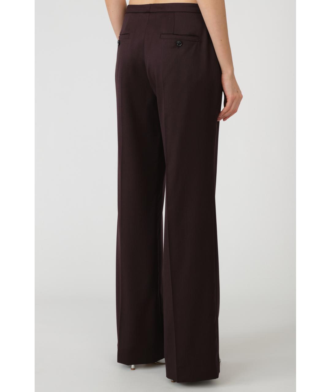 MAGDA BUTRYM Фиолетовые шерстяные прямые брюки, фото 3