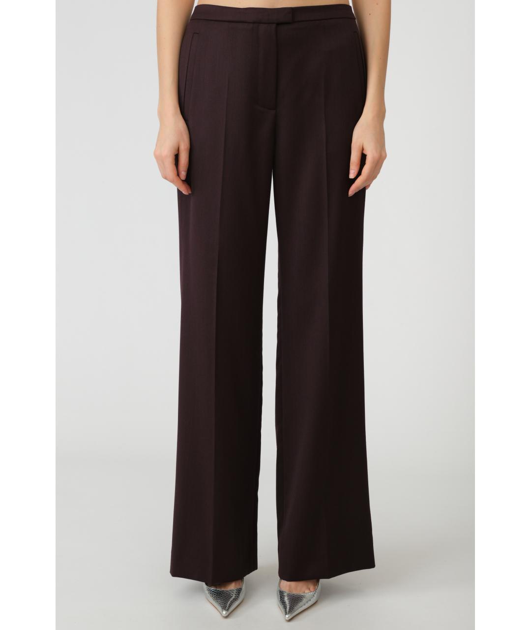 MAGDA BUTRYM Фиолетовые шерстяные прямые брюки, фото 7