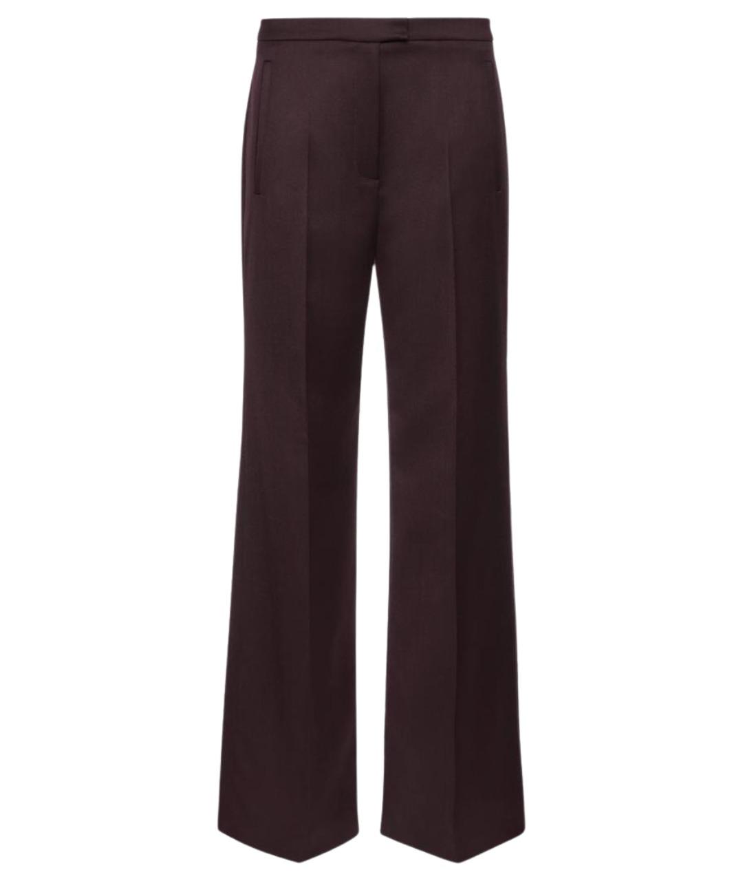 MAGDA BUTRYM Фиолетовые шерстяные прямые брюки, фото 1