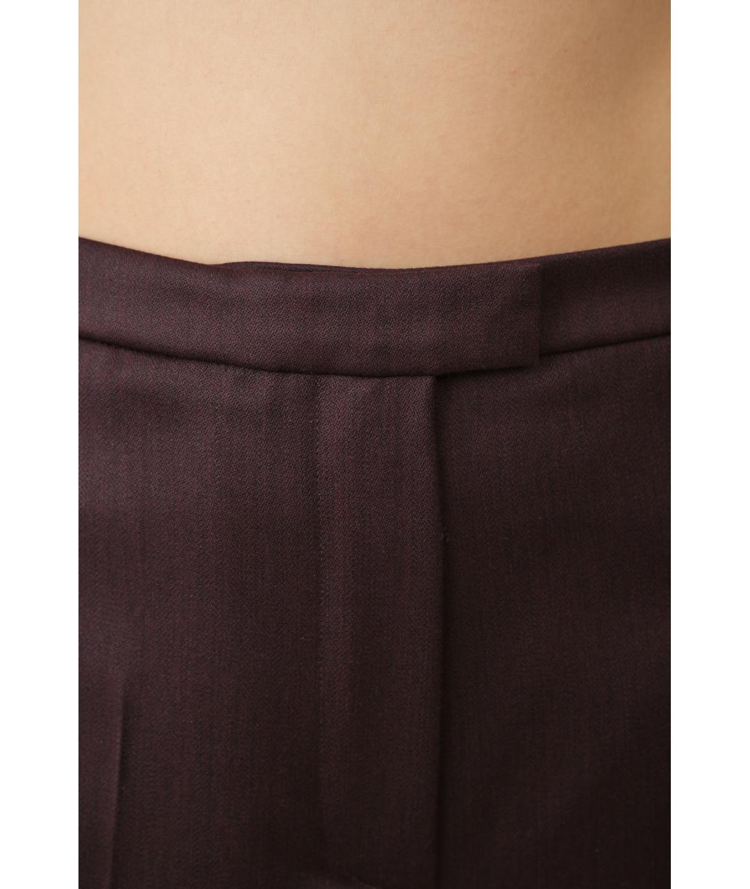 MAGDA BUTRYM Фиолетовые шерстяные прямые брюки, фото 4