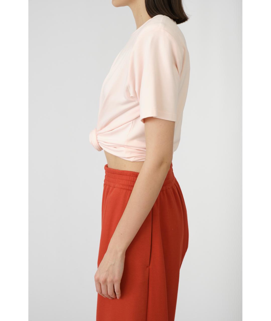 MAGDA BUTRYM Розовая вискозная футболка, фото 3