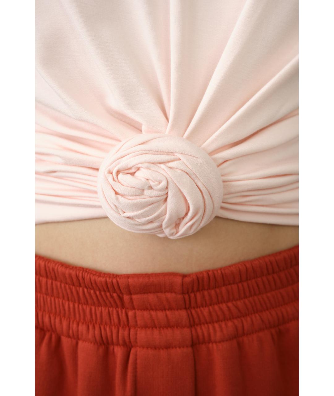 MAGDA BUTRYM Розовая вискозная футболка, фото 7