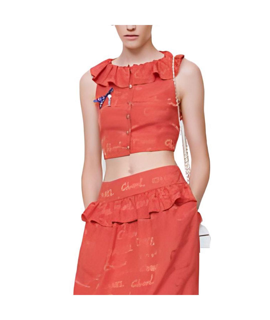 CHANEL Красная футболка, фото 5