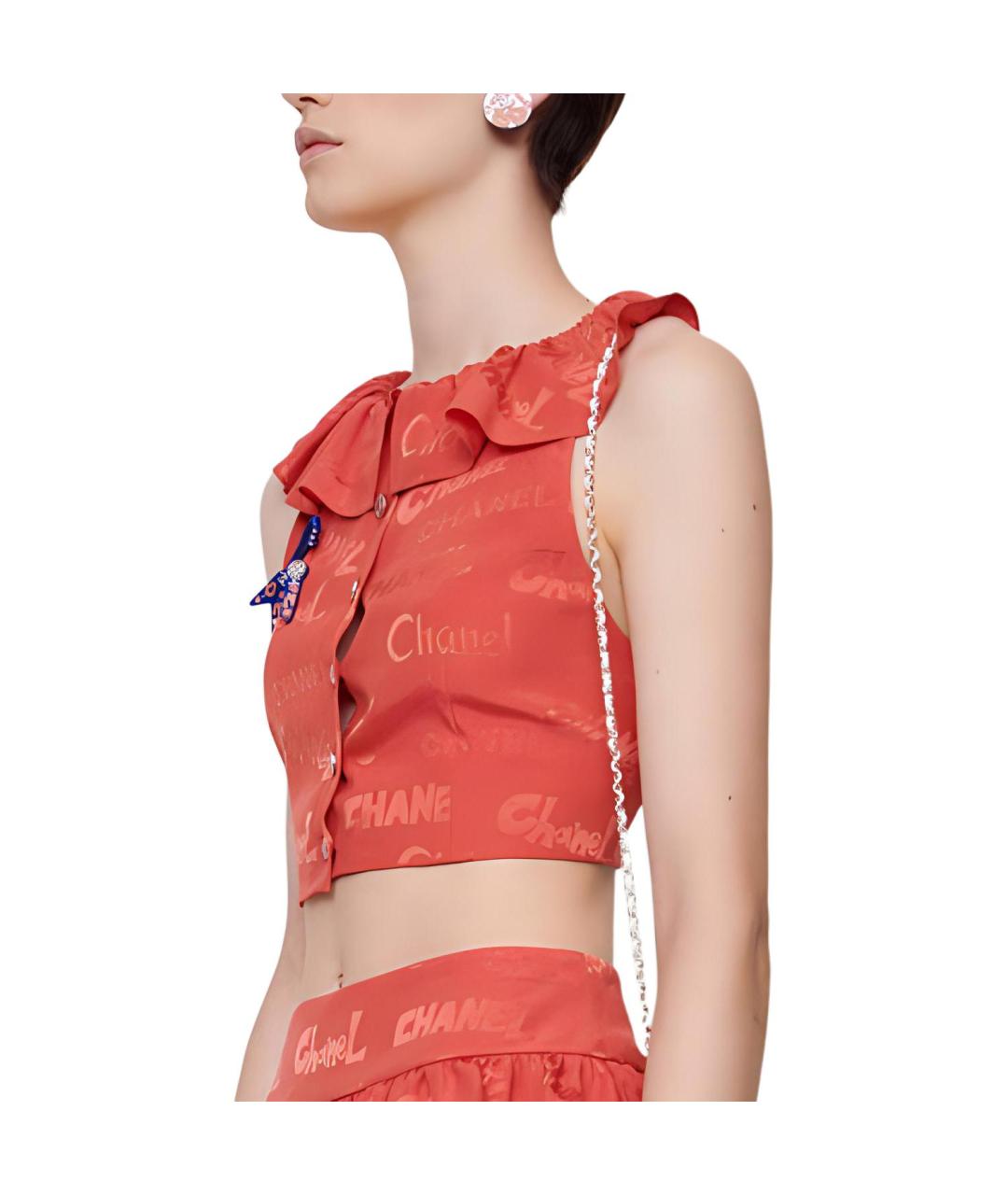 CHANEL Красная футболка, фото 3