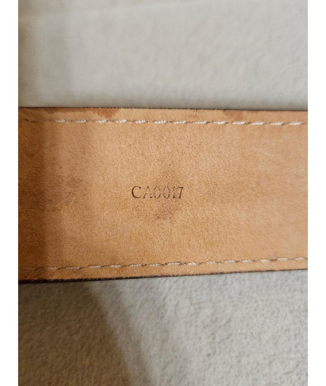 LOUIS VUITTON Коричневый кожаный ремень, фото 4