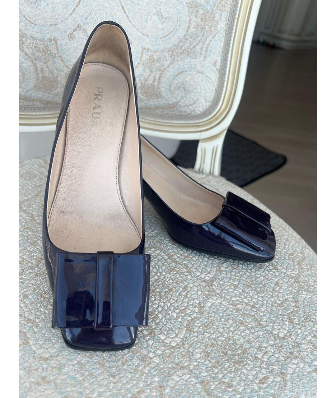 PRADA Фиолетовые туфли из лакированной кожи, фото 3