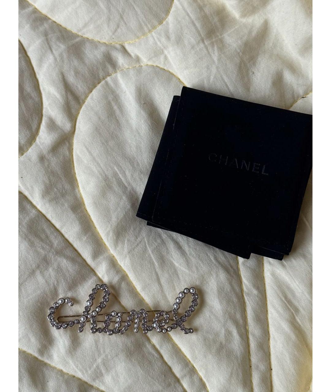 CHANEL Белая заколка, фото 5