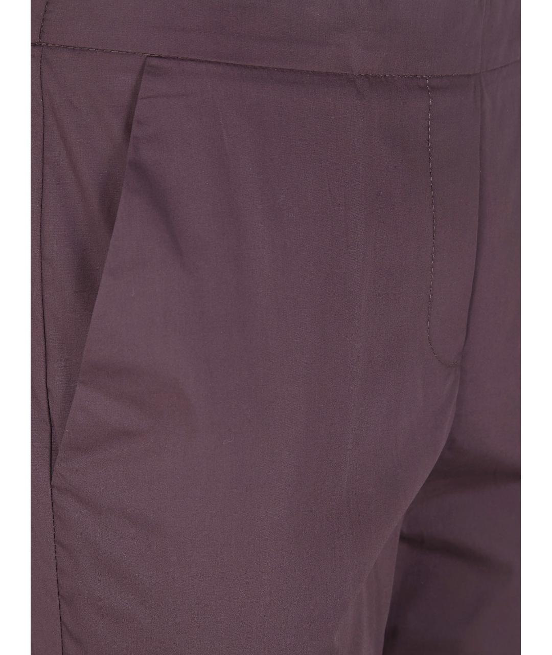 KILTIE Коричневые хлопковые прямые брюки, фото 3