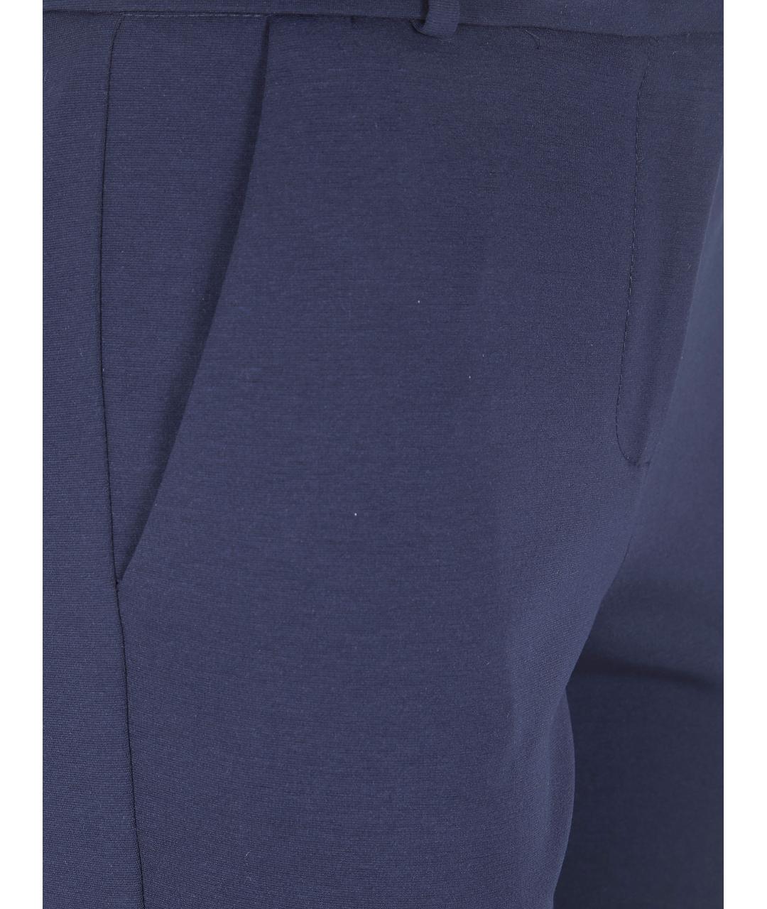 KILTIE Синие хлопковые прямые брюки, фото 3