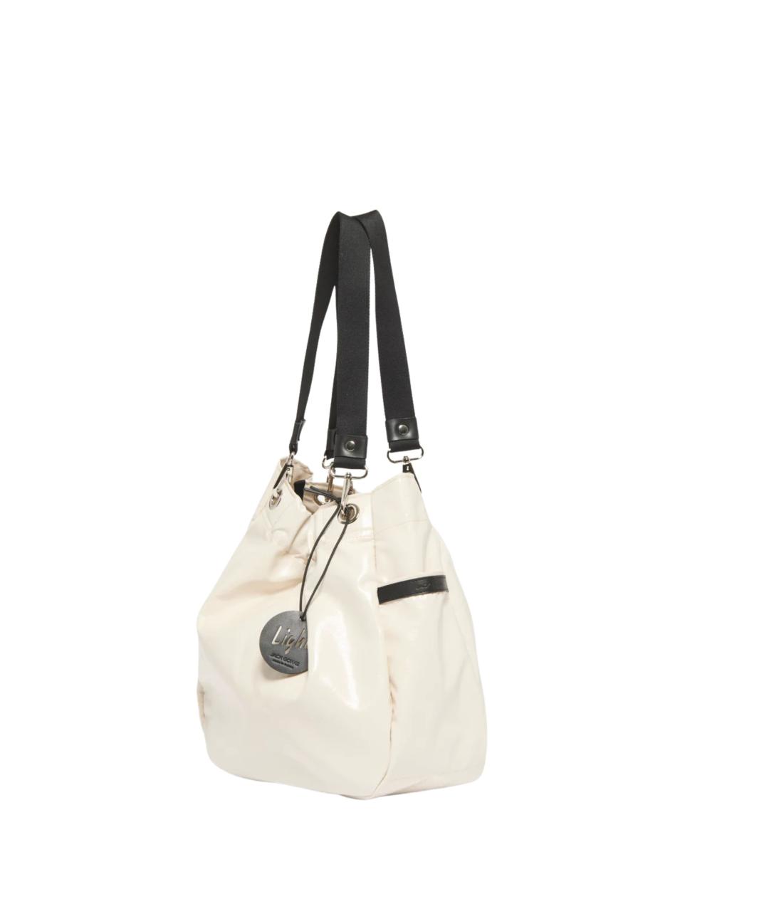 JACK GOMME Белая синтетическая сумка тоут, фото 3