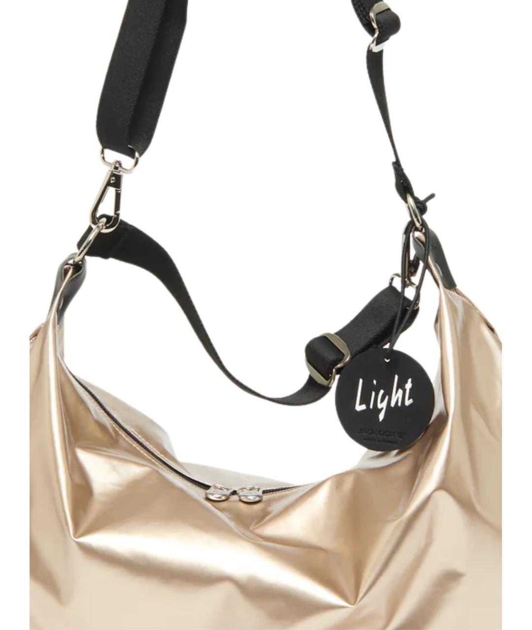 JACK GOMME Золотая синтетическая сумка через плечо, фото 3