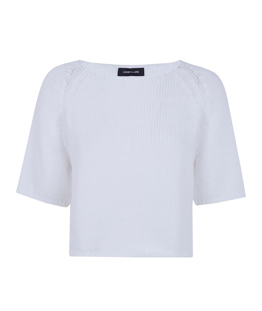 ANNECLAIRE Белый хлопковый джемпер / свитер, фото 1