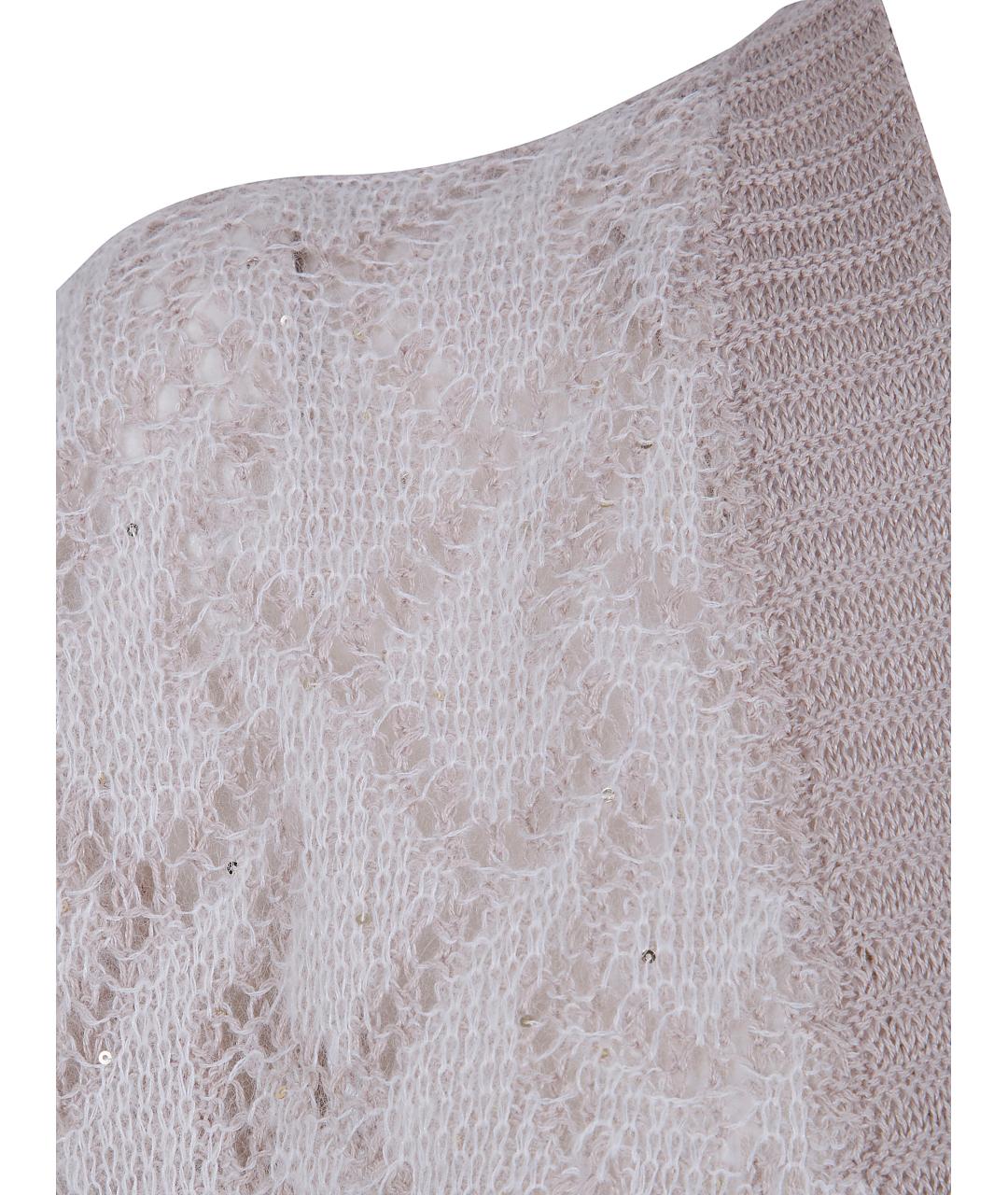 ANNECLAIRE Бежевый полиэстеровый кардиган, фото 3