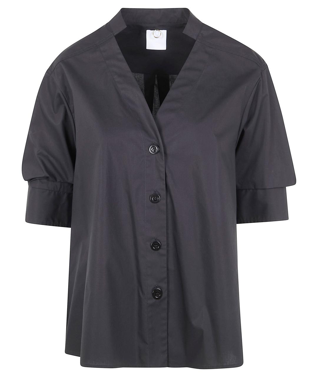 MANTU Черная хлопковая рубашка, фото 1