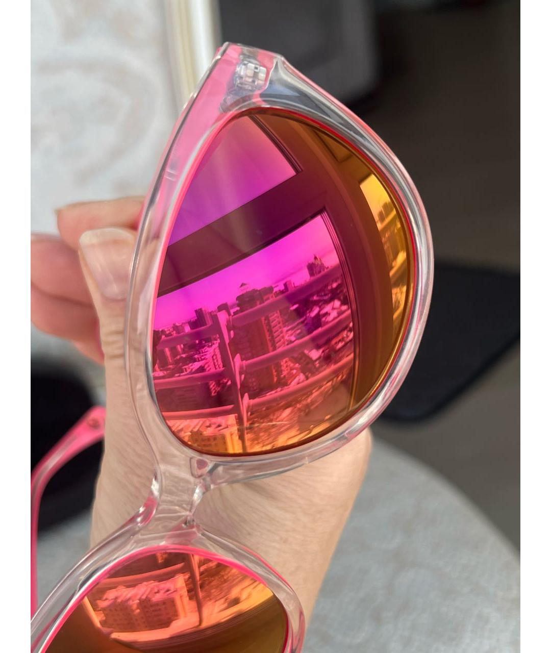 MICHAEL KORS Розовые пластиковые солнцезащитные очки, фото 5