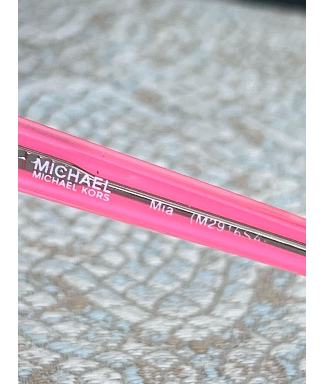 MICHAEL KORS Розовые пластиковые солнцезащитные очки, фото 6