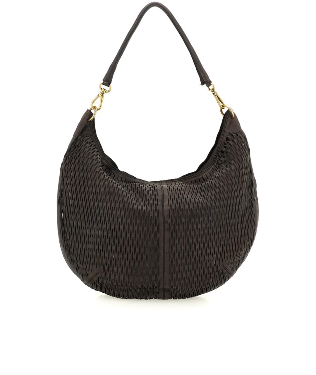 CAMPOMAGGI Серая кожаная сумка через плечо, фото 1