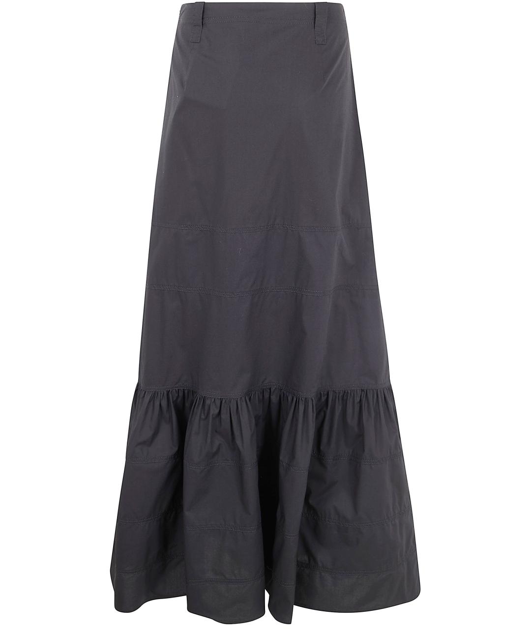 MANTU Черная хлопковая юбка макси, фото 4