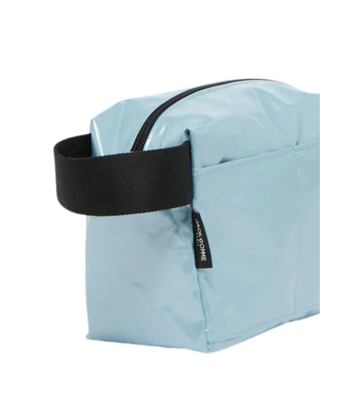 JACK GOMME Синяя косметичка из искусственной кожи, фото 3