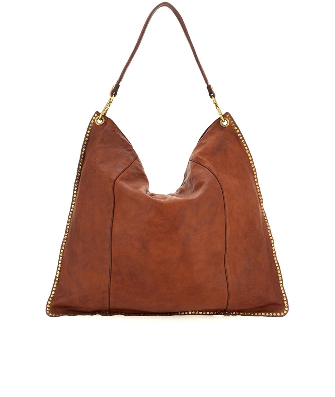 CAMPOMAGGI Коричневая кожаная сумка через плечо, фото 1