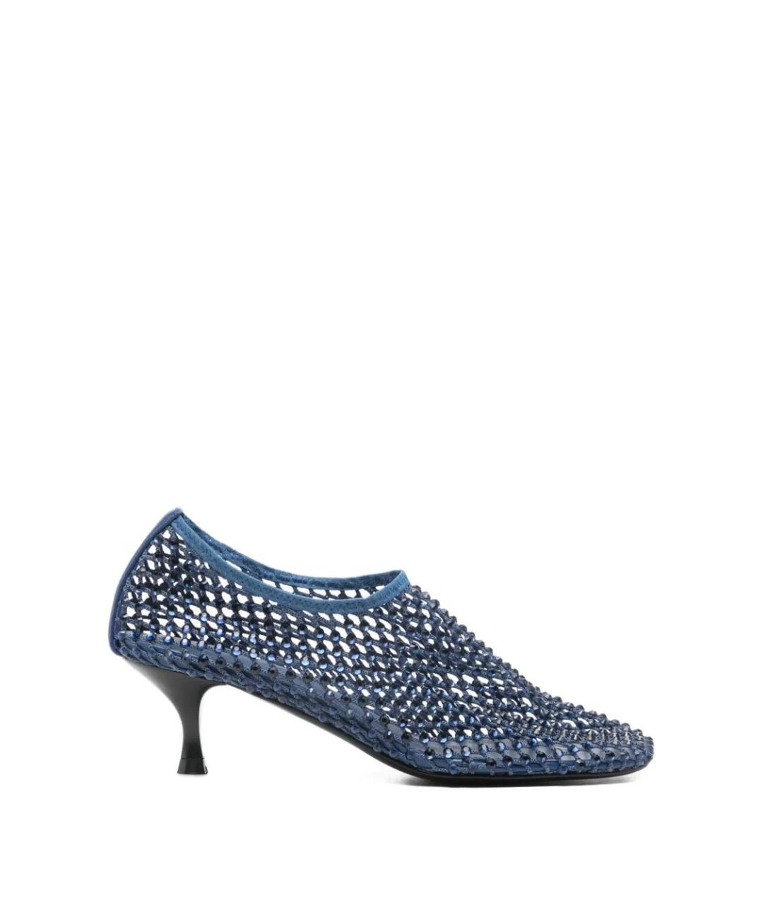 STRATEGIA Синие кожаные балетки, фото 1