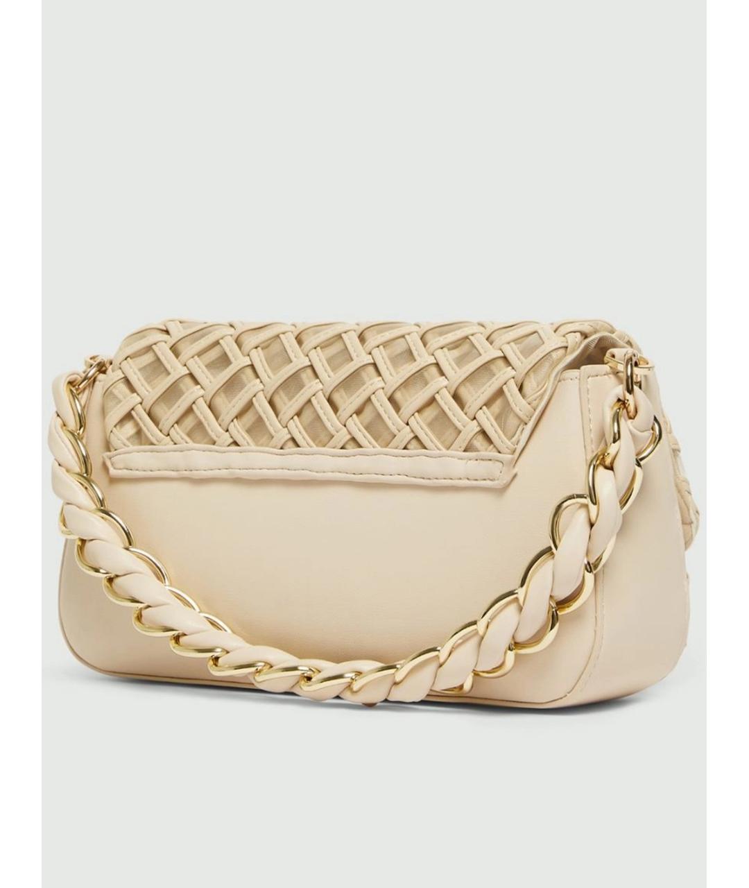 MARELLA Бежевая кожаная сумка через плечо, фото 2