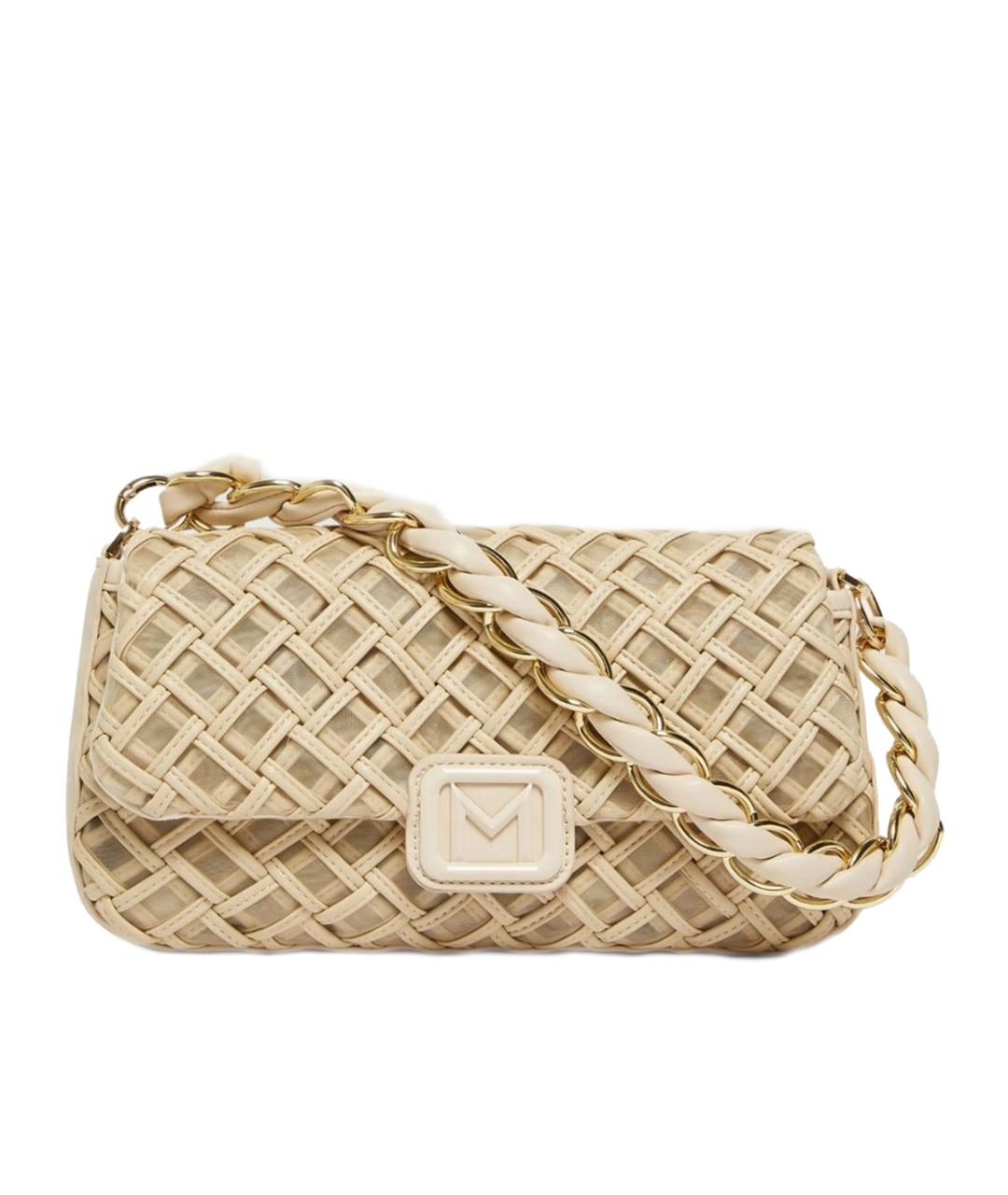 MARELLA Бежевая кожаная сумка через плечо, фото 1