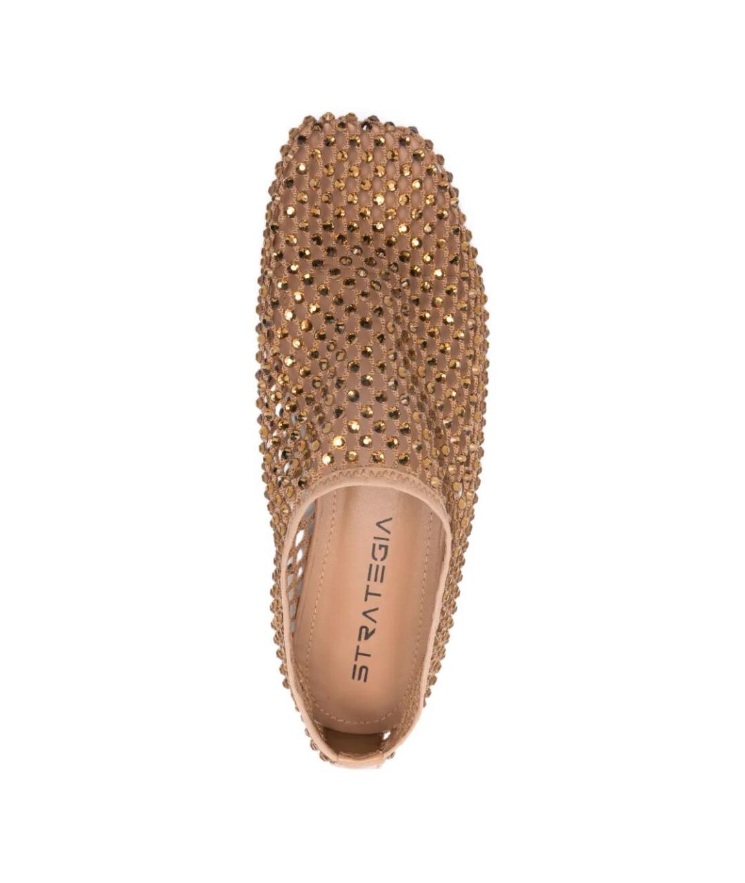 STRATEGIA Бежевые кожаные балетки, фото 4