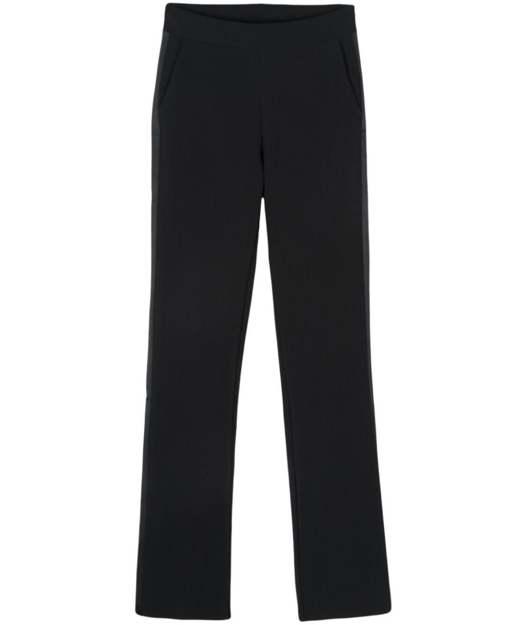 CHIARA BONI Черные полиамидовые прямые брюки, фото 4