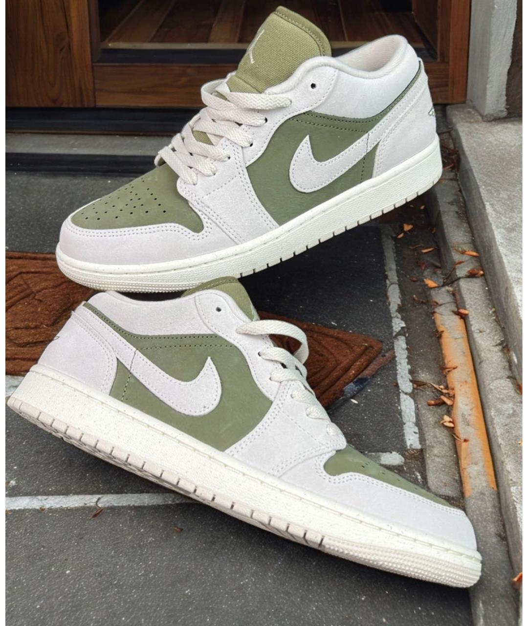 JORDAN Зеленые низкие кроссовки / кеды, фото 4